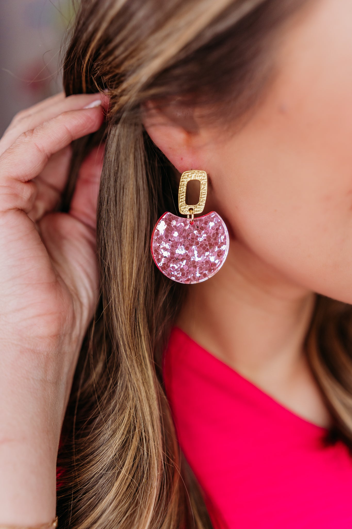 Tinley Drop Earring in Light Pink by Taylor Shaye