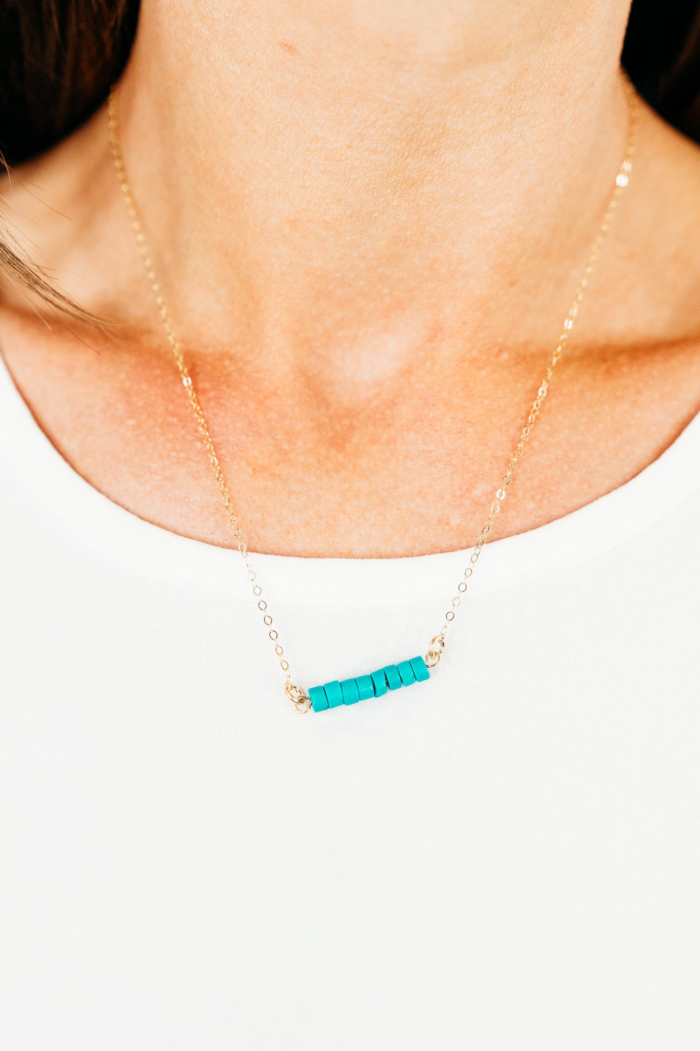 Gem Stone Bar Necklace by Love, Poppy Jewels
