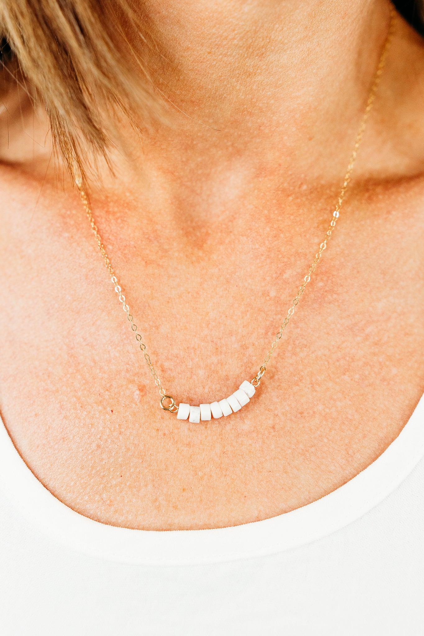 Gem Stone Bar Necklace by Love, Poppy Jewels