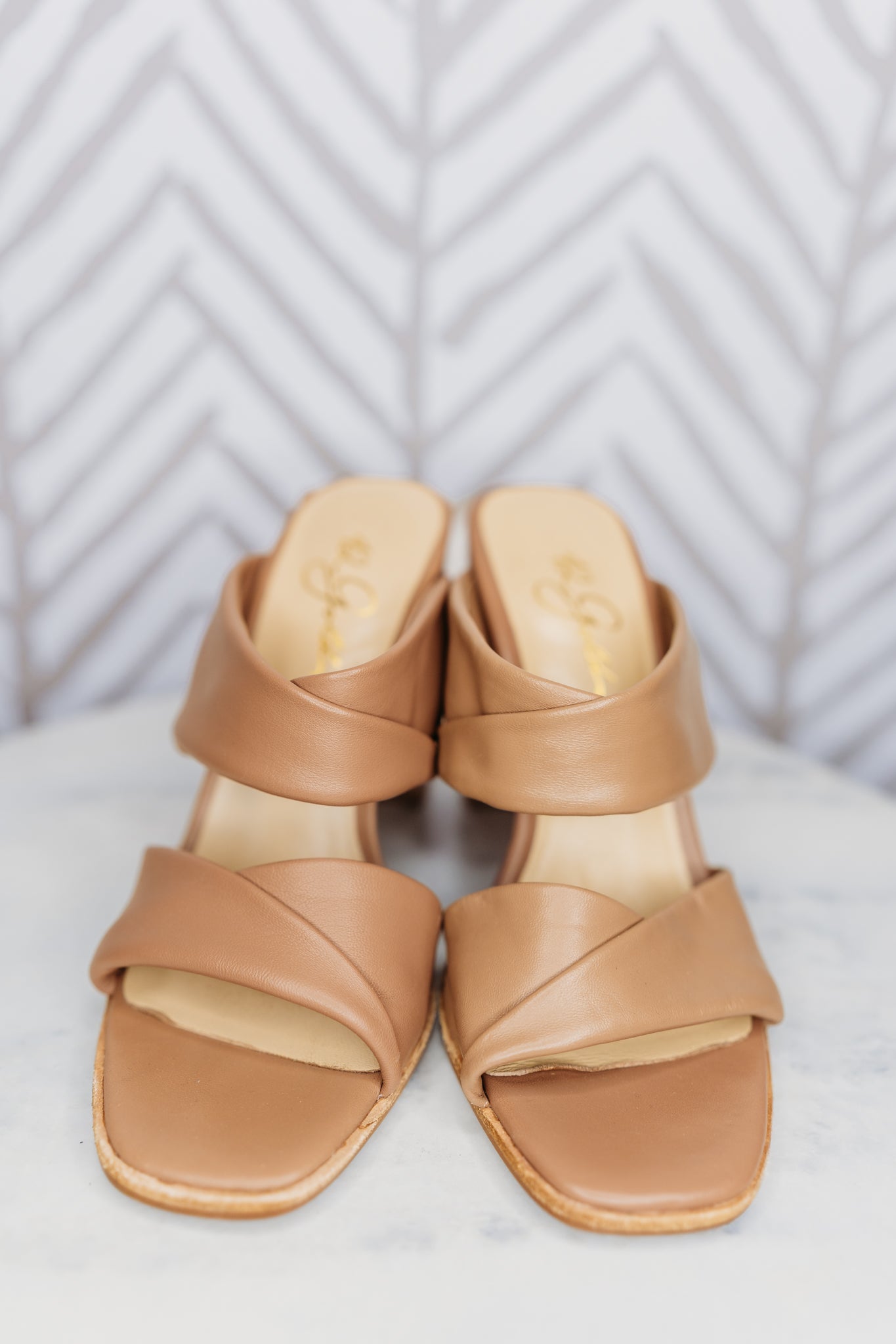The Leven Leather Heel in Tan by 42Gold