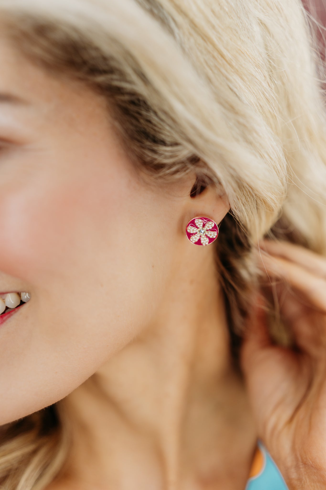 Fuchsia Flower Stud Earring