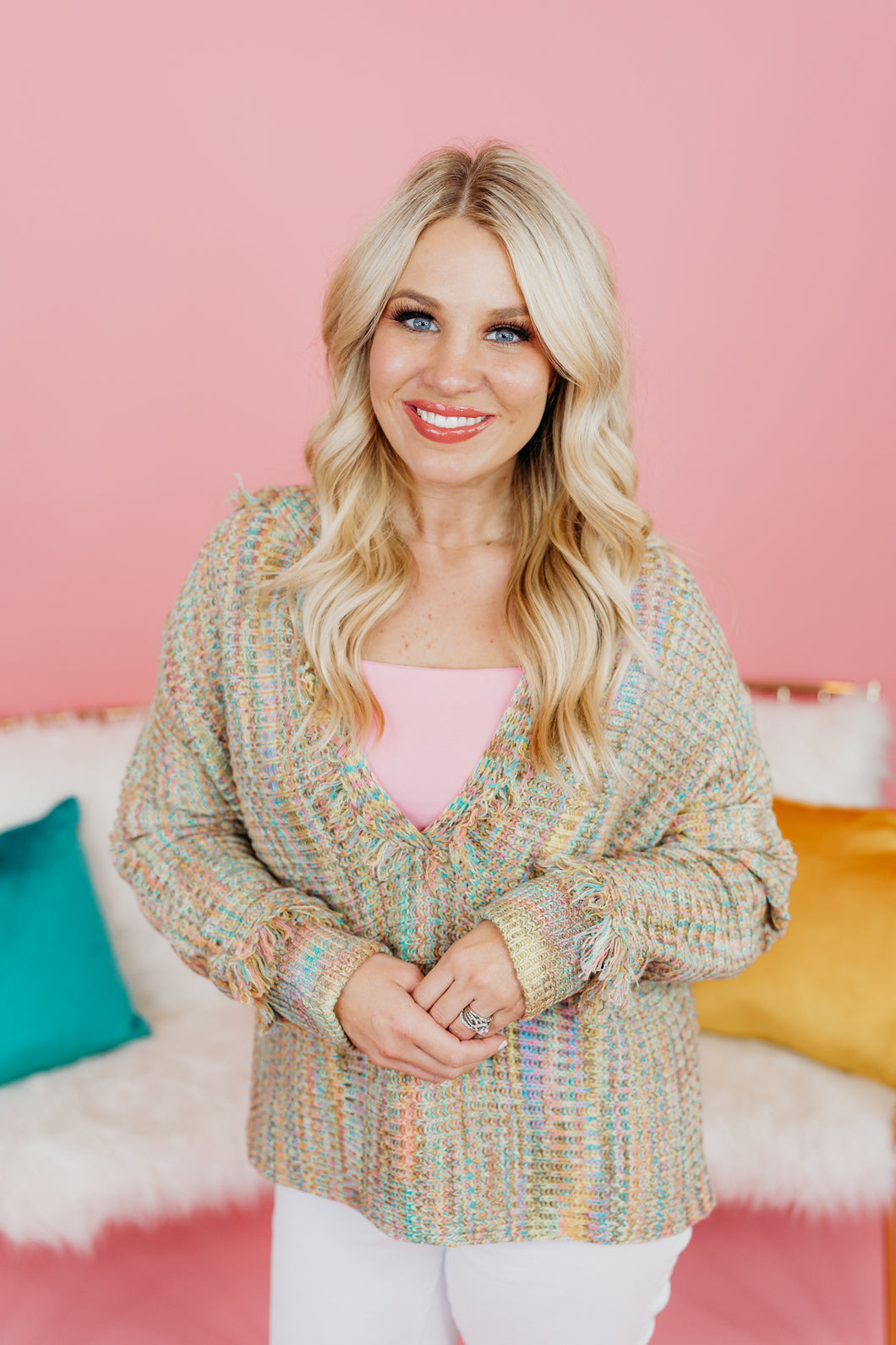 What About Now Rainbow Sweater