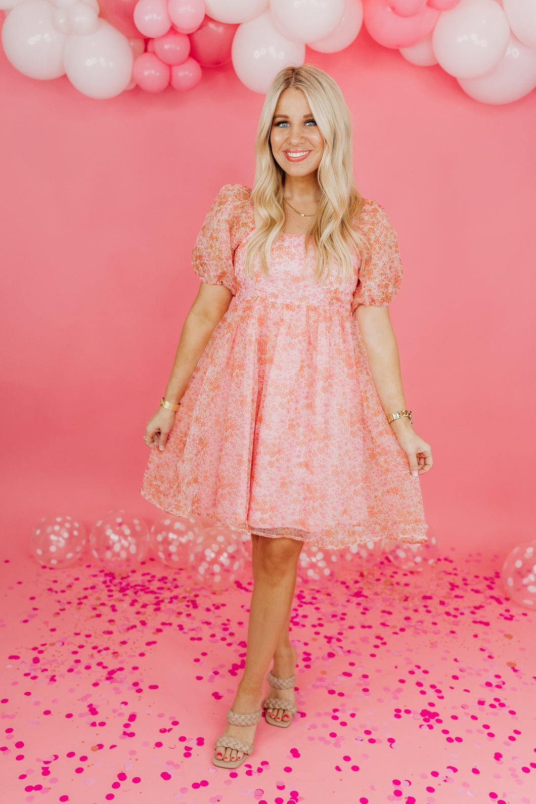 Pulling My Heart Strings Floral Dress