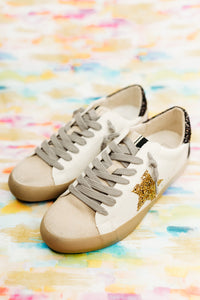 Pamela Shu Shop Sneaker in Black/Gold