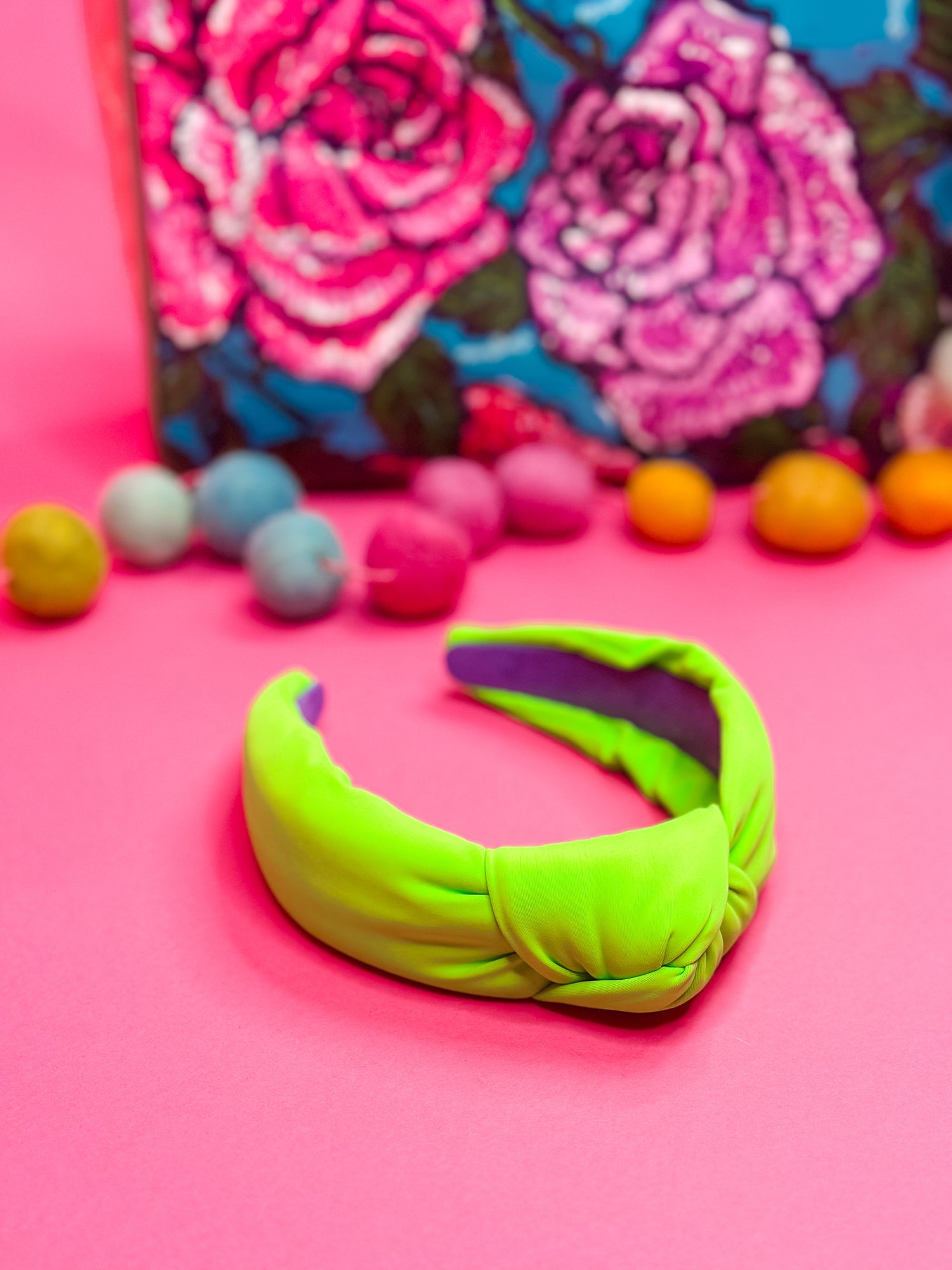 Neon Green Knotted Headband