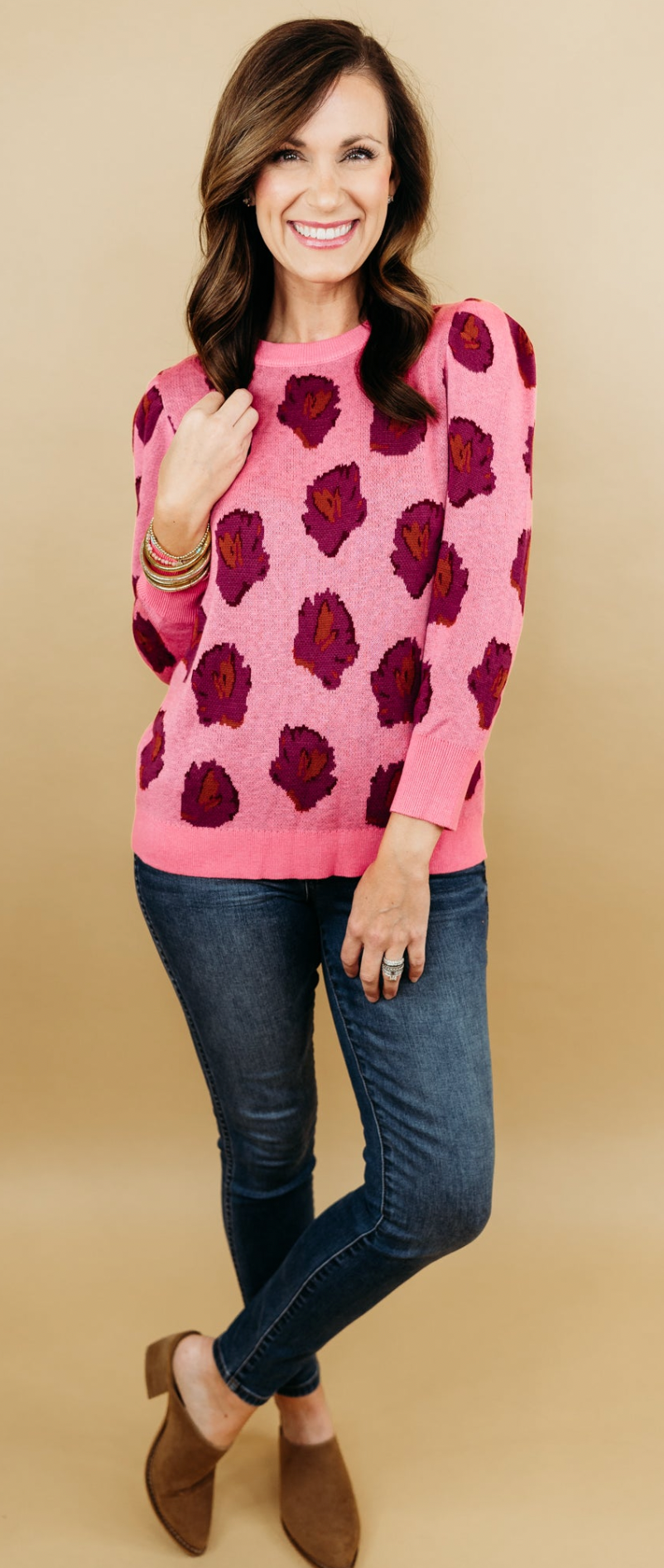 The Bixby Sweater in Pink Bloom by Crosby