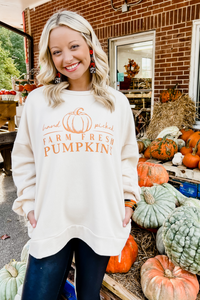 Farm Fresh Pumpkins Pocket Sweatshirt