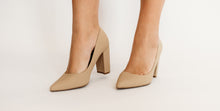 Load image into Gallery viewer, Queen of The Night Block Heels in Nude