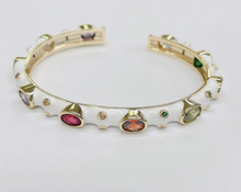 Load image into Gallery viewer, Rainbow White Bangle Bracelet by Treasure Jewels